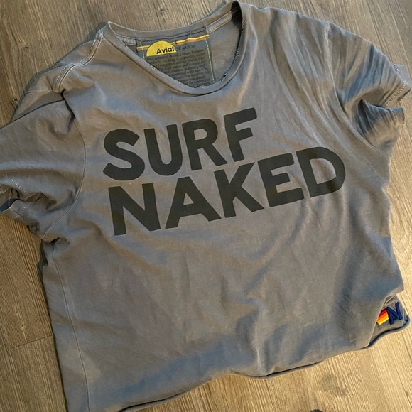 Aviator Nation Tops - Aviator Nation Boyfriend Tee Lightning surf naked